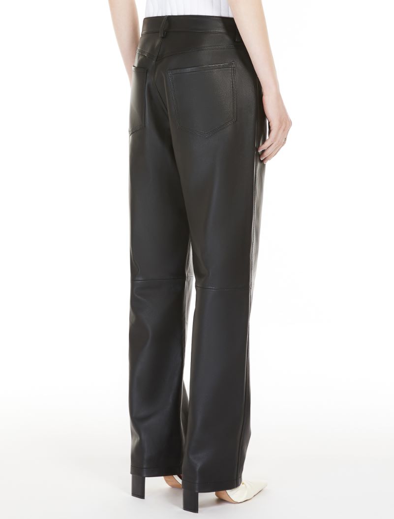 Five-pocket nappa-leather trousers - BLACK - Sportmax