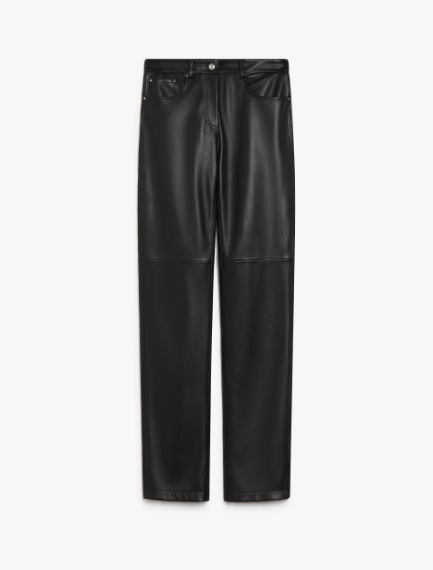 Five-pocket nappa-leather trousers - BLACK - Sportmax