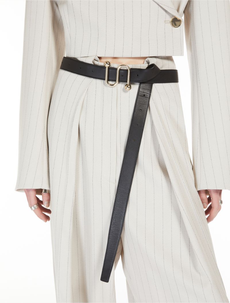 Sportmax monogram belt with buckle - BLACK - Sportmax