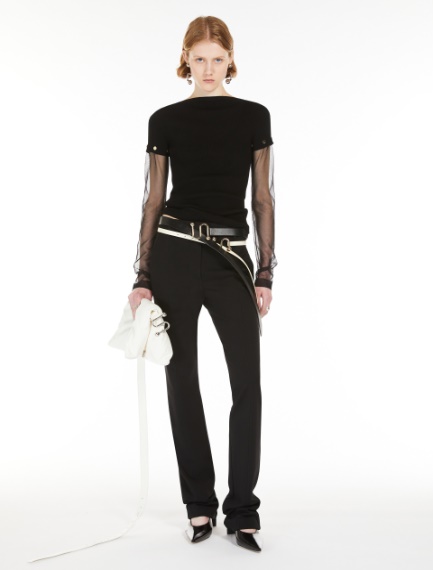 Sportmax monogram belt with buckle - BLACK - Sportmax