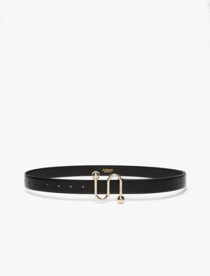 Sportmax monogram belt with buckle - BLACK - 