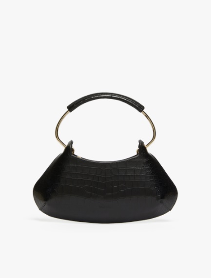 Caju mini leather bag - BLACK - 