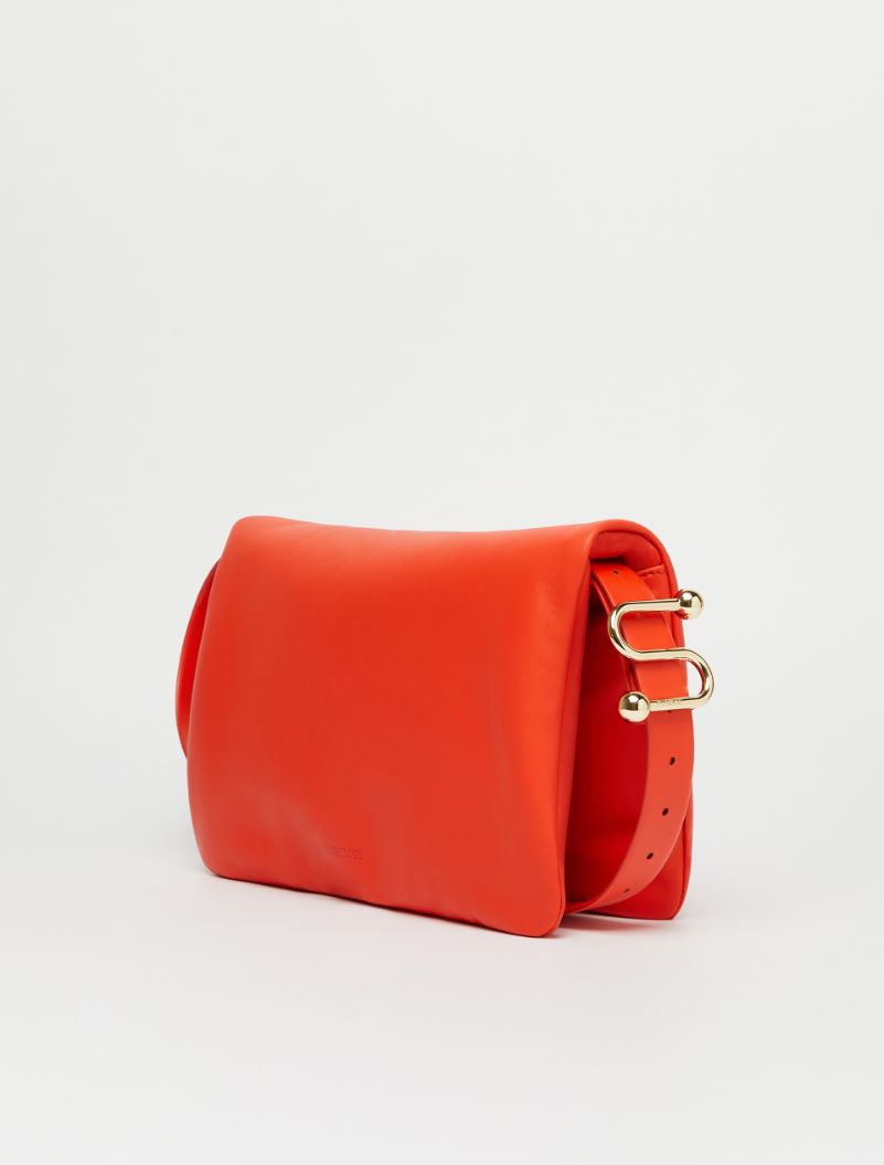 Padded nappa-leather envelope bag - RED ORANGE - Sportmax