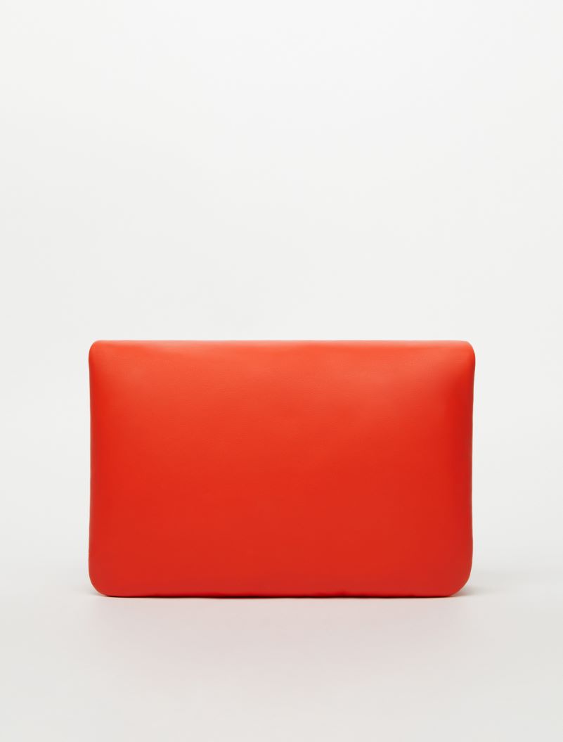 Padded nappa-leather envelope bag - RED ORANGE - Sportmax