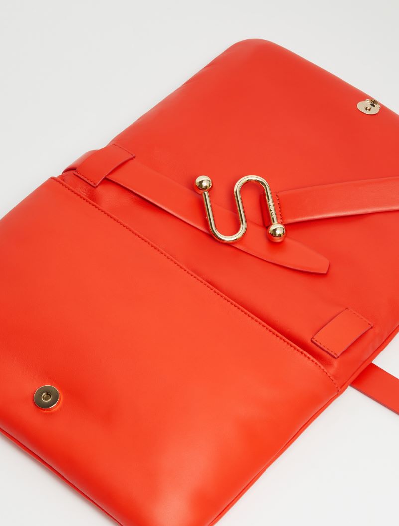 Padded nappa-leather envelope bag - RED ORANGE - Sportmax