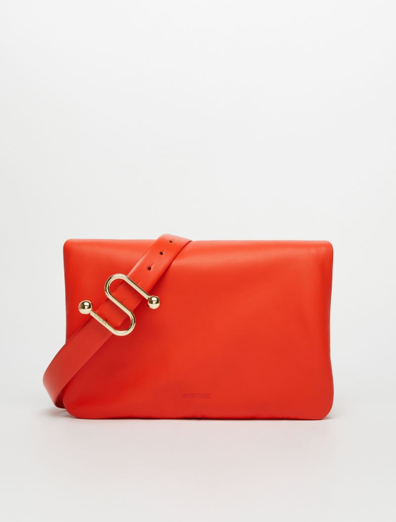 Padded nappa-leather envelope bag - RED ORANGE - Sportmax