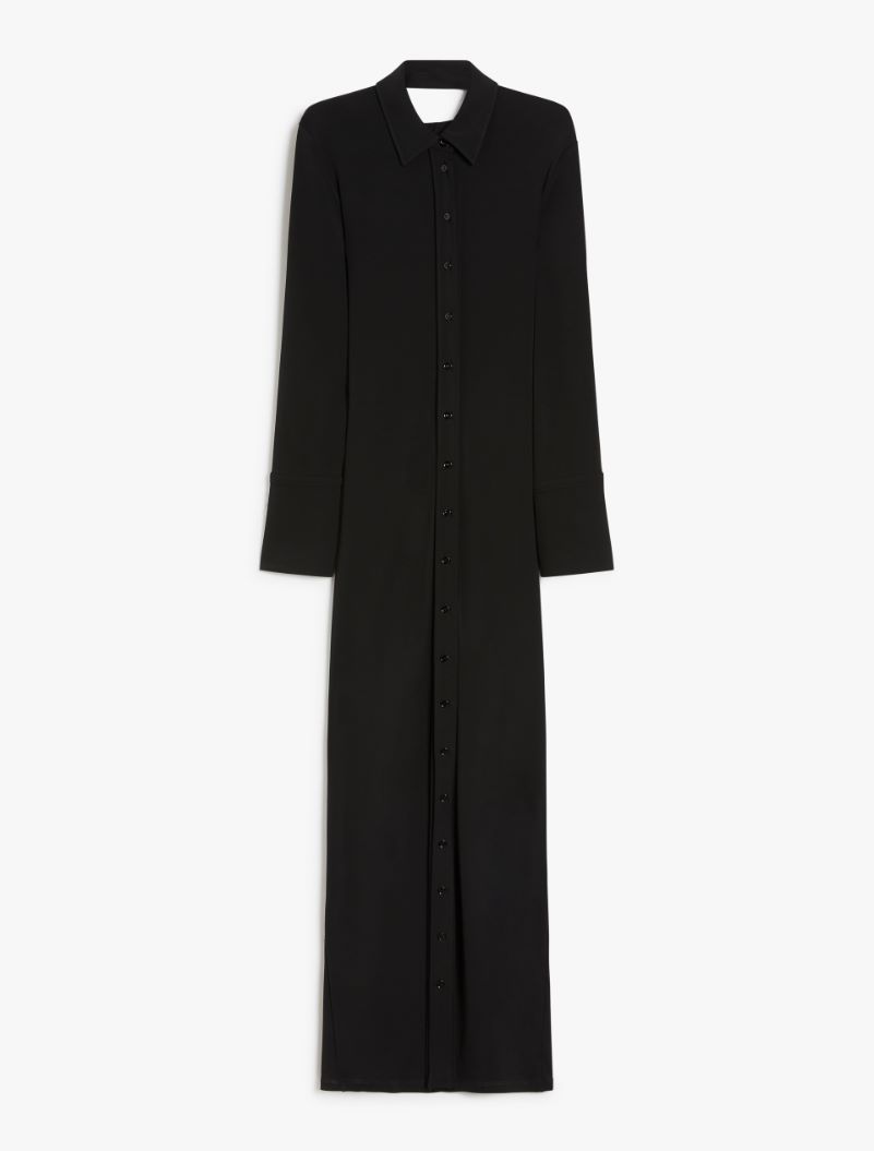 Crêpe jersey shirt dress - BLACK - Sportmax