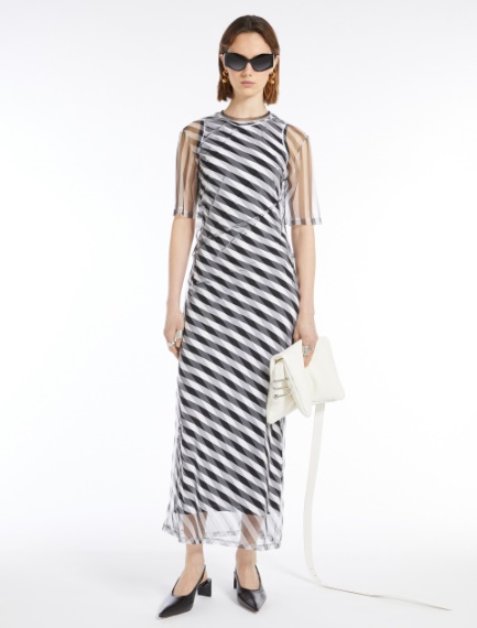 Double op-art dress - BLACK - Sportmax