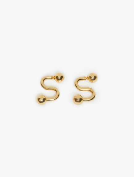 Sportmax monogram earrings - GOLD - 