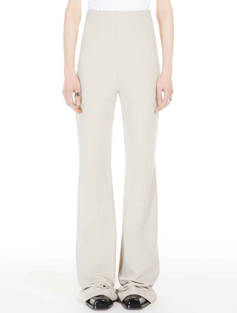 High-waisted scuba jersey trousers - TURTLEDOVE - Sportmax