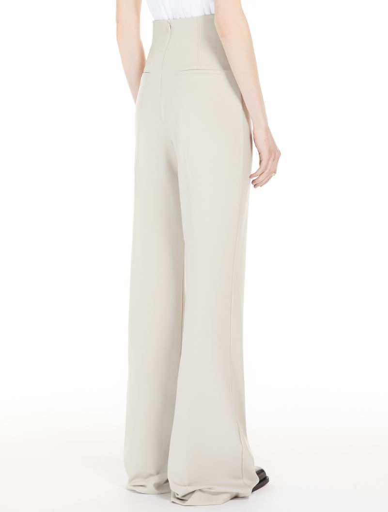 High-waisted scuba jersey trousers - TURTLEDOVE - Sportmax