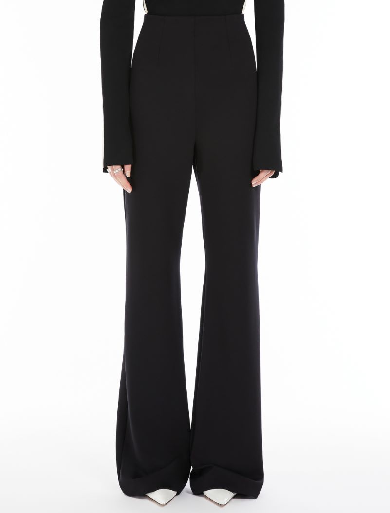 High-waisted scuba jersey trousers - BLACK - Sportmax