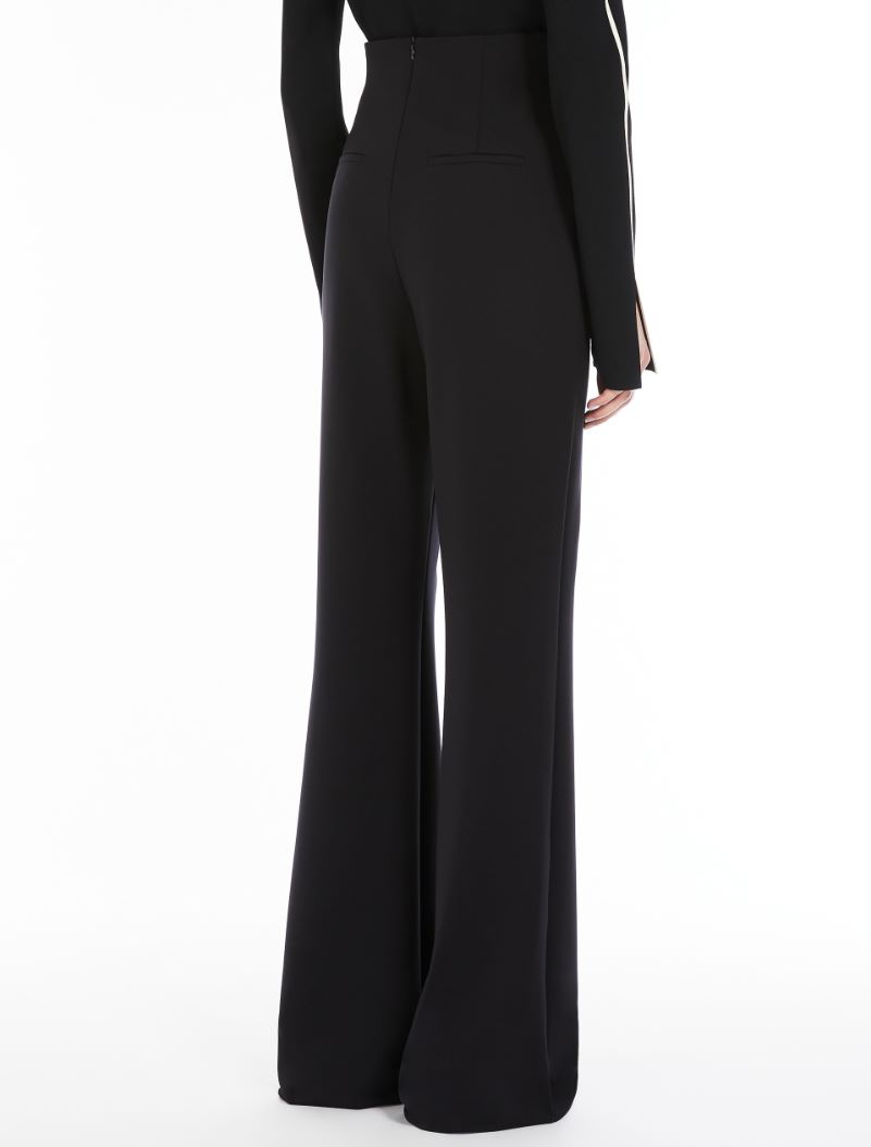 High-waisted scuba jersey trousers - BLACK - Sportmax