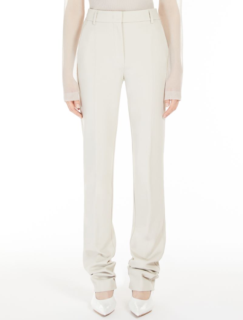 Fitted trousers in crêpe jersey - TURTLEDOVE - Sportmax