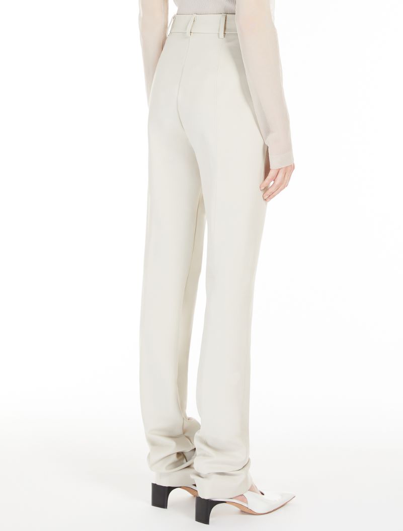 Fitted trousers in crêpe jersey - TURTLEDOVE - Sportmax