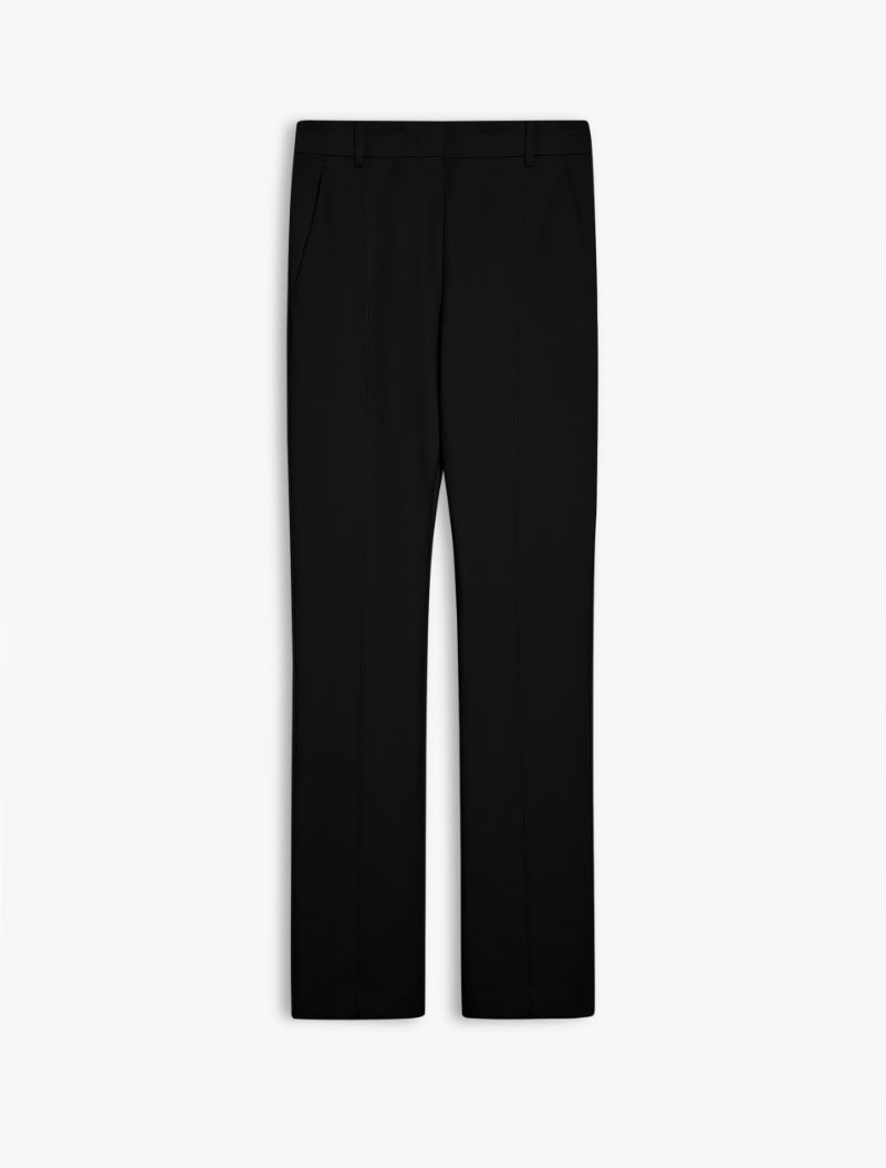 Fitted trousers in crêpe jersey - BLACK - Sportmax