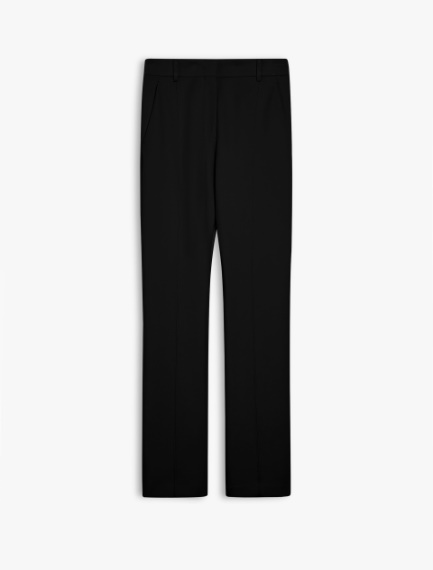 Fitted trousers in crêpe jersey - BLACK - 