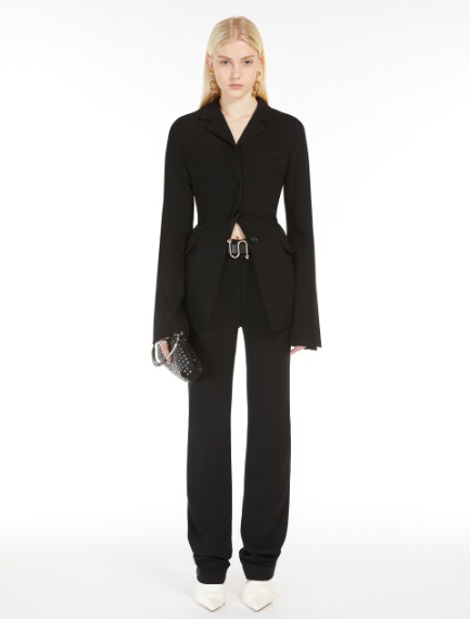 Crêpe jersey blazer - BLACK - Sportmax