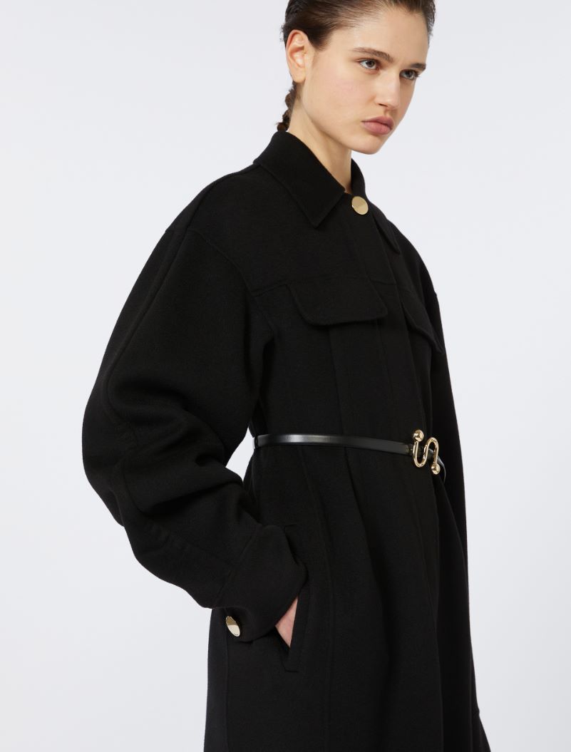 Cappotto aderente in lana - NERO - Sportmax - 4