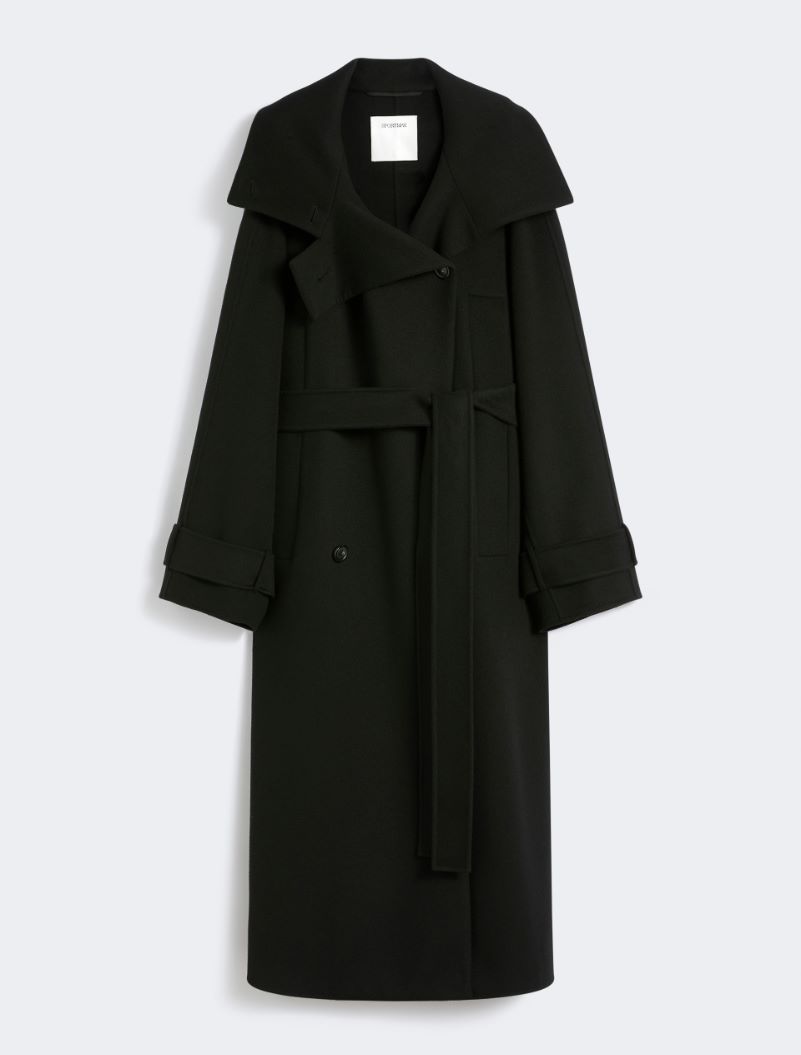 Double-faced pure wool trench coat - RUNWAY - BLACK - Sportmax - 8