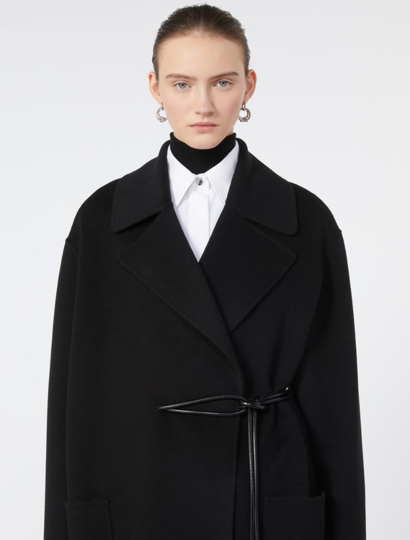 Cappotto a vestaglia in double - NERO - Sportmax - 4