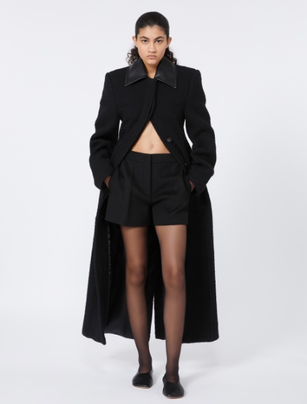 Fitted wool coat - BLACK - Sportmax