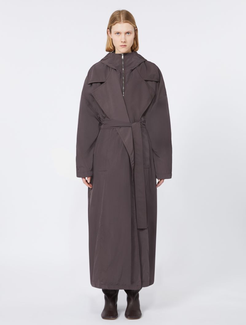 Oversized taffeta trench coat - COFFEE - Sportmax - 2