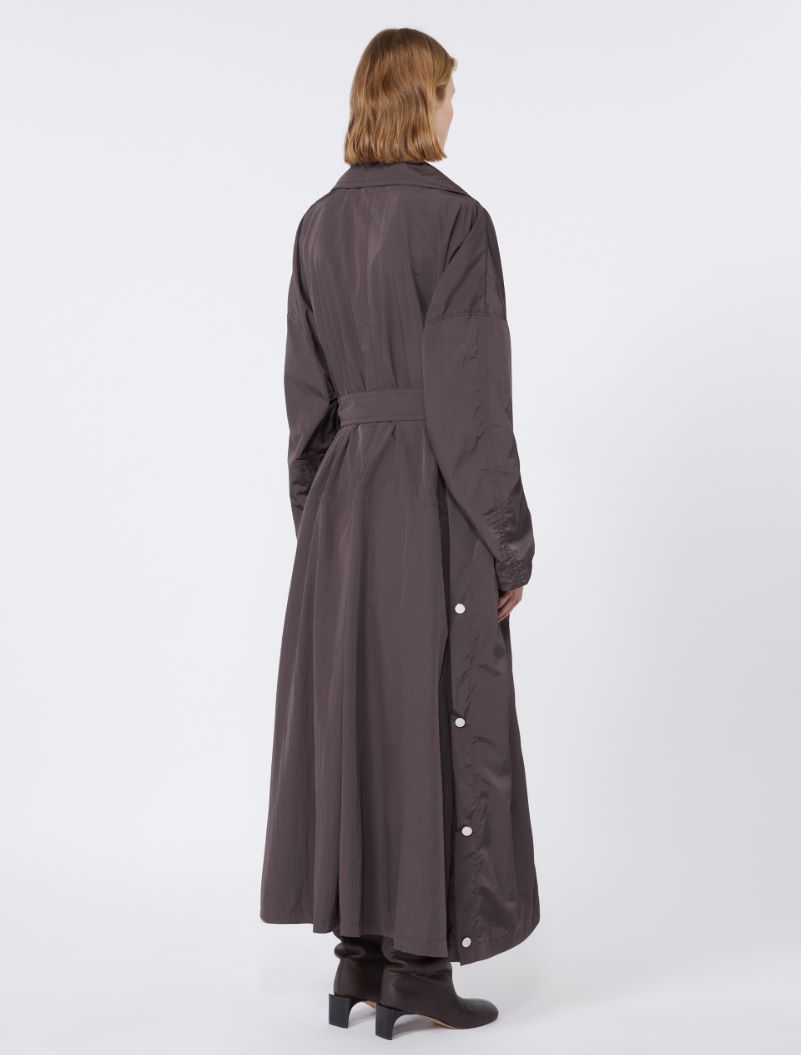 Oversized taffeta trench coat - COFFEE - Sportmax - 3