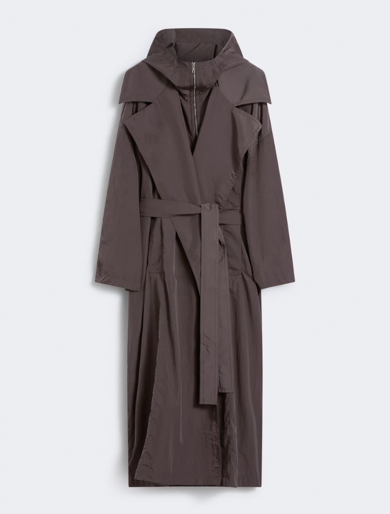 Oversized taffeta trench coat - COFFEE - Sportmax - 8