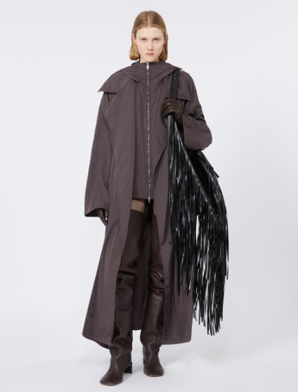Oversized taffeta trench coat - COFFEE - Sportmax