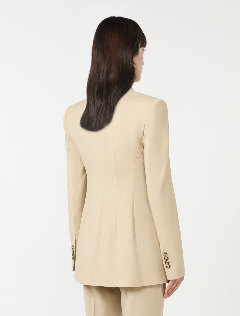 Double-breasted wool tailored blazer - MAKE UP NUDE - Sportmax - 3