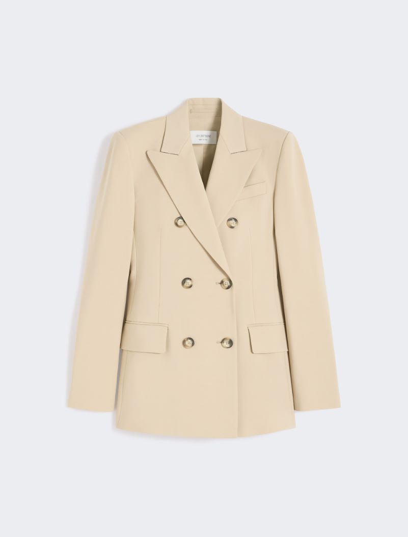 Double-breasted wool tailored blazer - MAKE UP NUDE - Sportmax - 6
