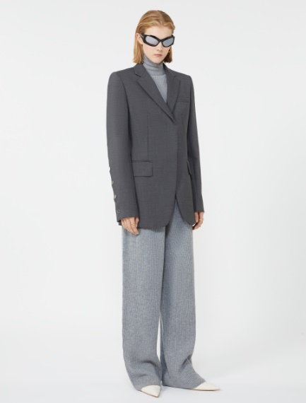 Stretch wool jacket - DARK GREY - Sportmax