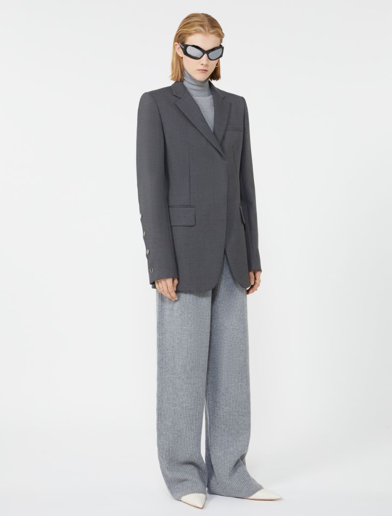 Stretch wool jacket - DARK GREY - Sportmax