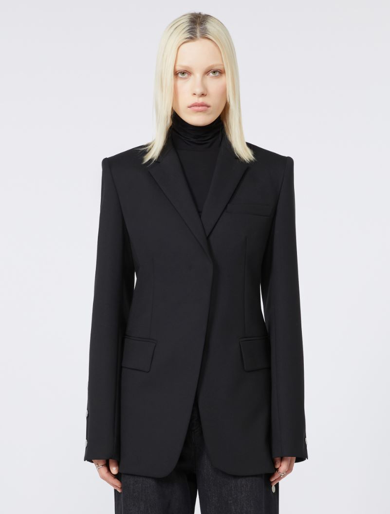 Stretch wool jacket - BLACK - Sportmax - 2