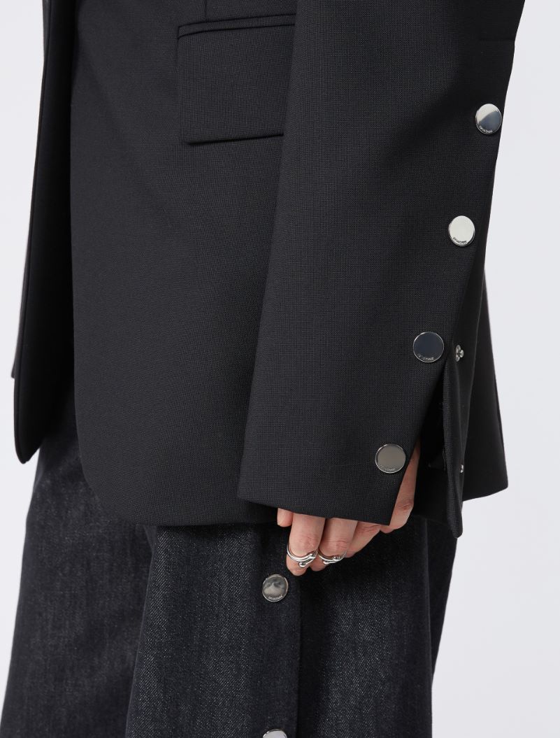 Stretch wool jacket - BLACK - Sportmax - 4