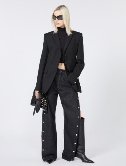 Stretch wool jacket - BLACK - Sportmax