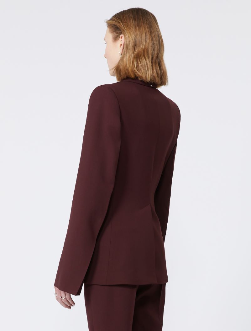 Slim-fit gabardine jacket - WINE-COLOURED - Sportmax - 3