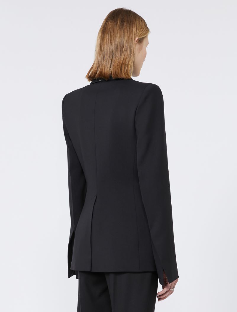 Slim-fit gabardine jacket - BLACK - Sportmax - 3