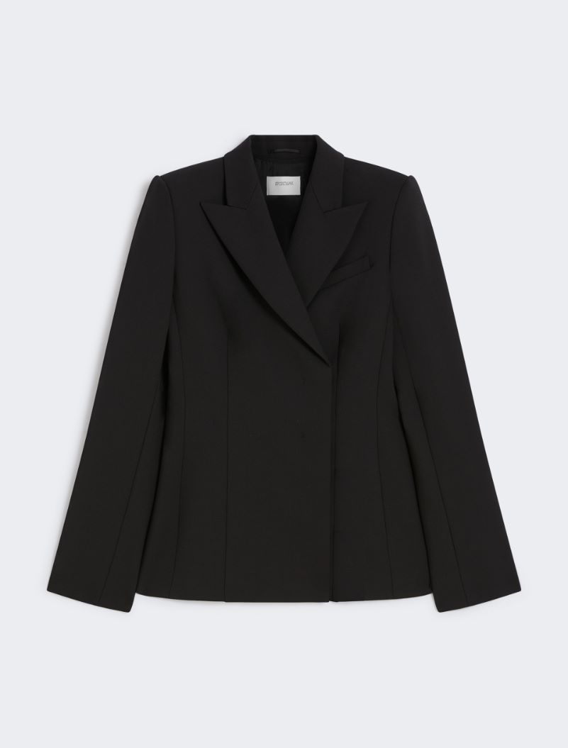 Slim-fit gabardine jacket - BLACK - Sportmax - 6