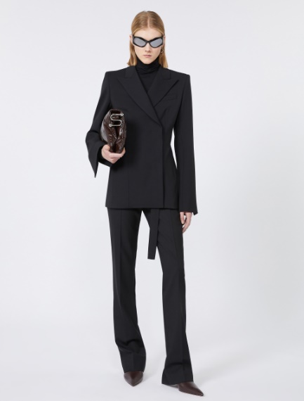 Slim-fit gabardine jacket - BLACK - Sportmax