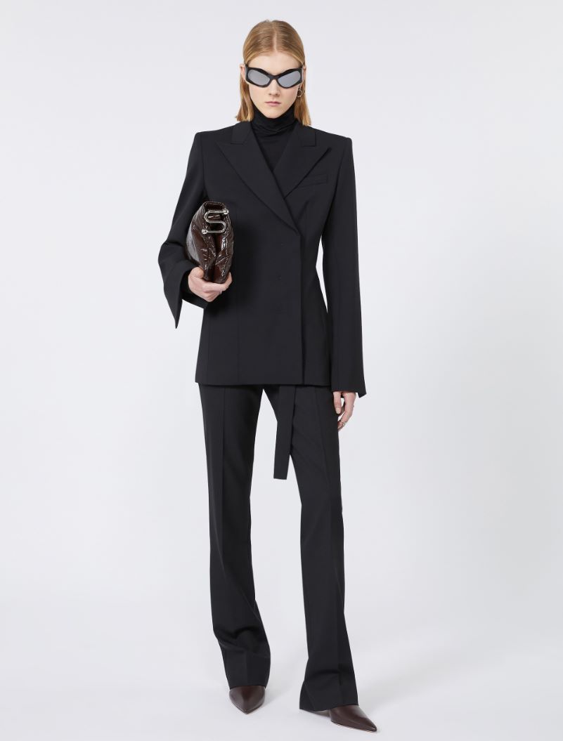Slim-fit gabardine jacket - BLACK - Sportmax