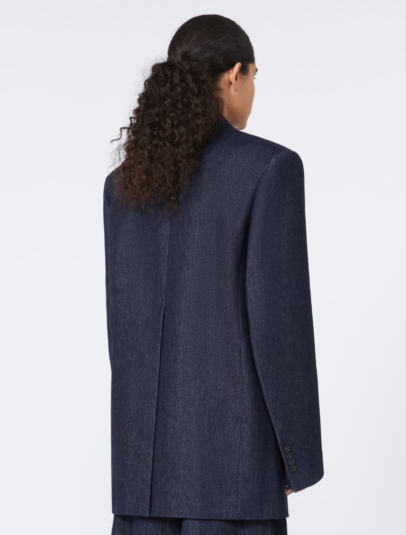 Comfort-fit denim blazer - NAVY - Sportmax - 3