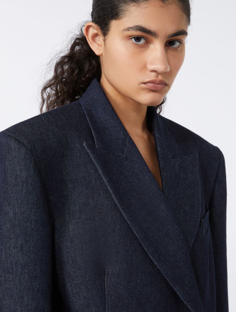 Comfort-fit denim blazer - NAVY - Sportmax - 4