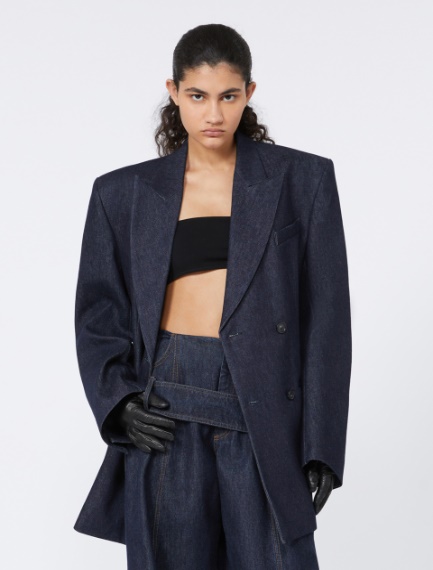Blazer ampio in denim - RUNWAY - BLU - Sportmax