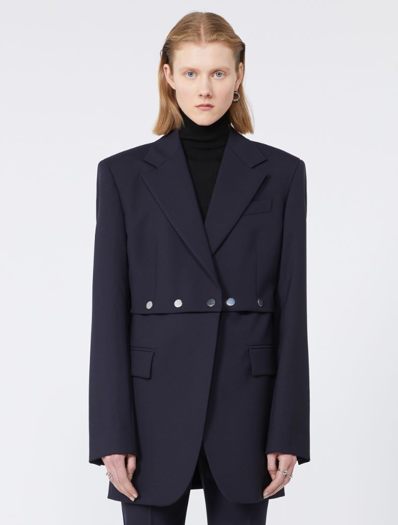 Jacket with detachable hem detail - MIDNIGHTBLUE - Sportmax - 2