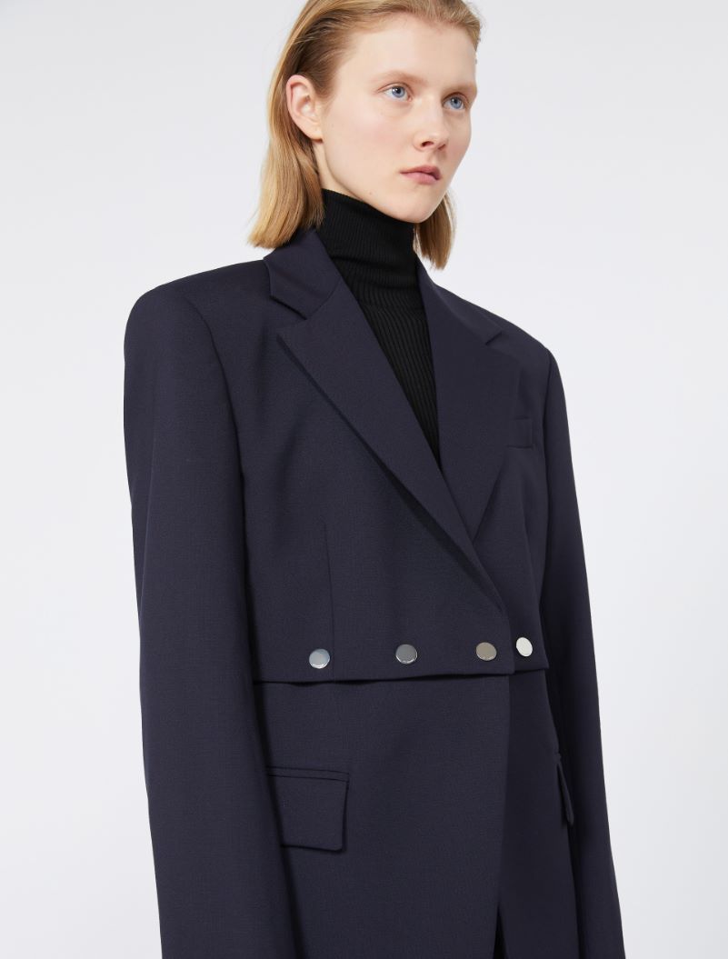 Jacket with detachable hem detail - MIDNIGHTBLUE - Sportmax - 4