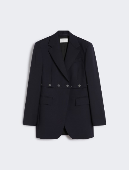 Jacket with detachable hem detail - MIDNIGHTBLUE - Sportmax