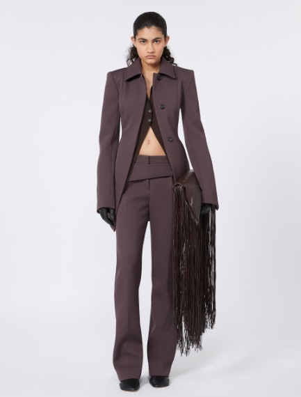 Fitted wool jacket - COFFEE - Sportmax