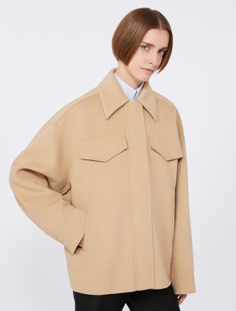 Double-faced wool pea coat - CAMEL - Sportmax - 4
